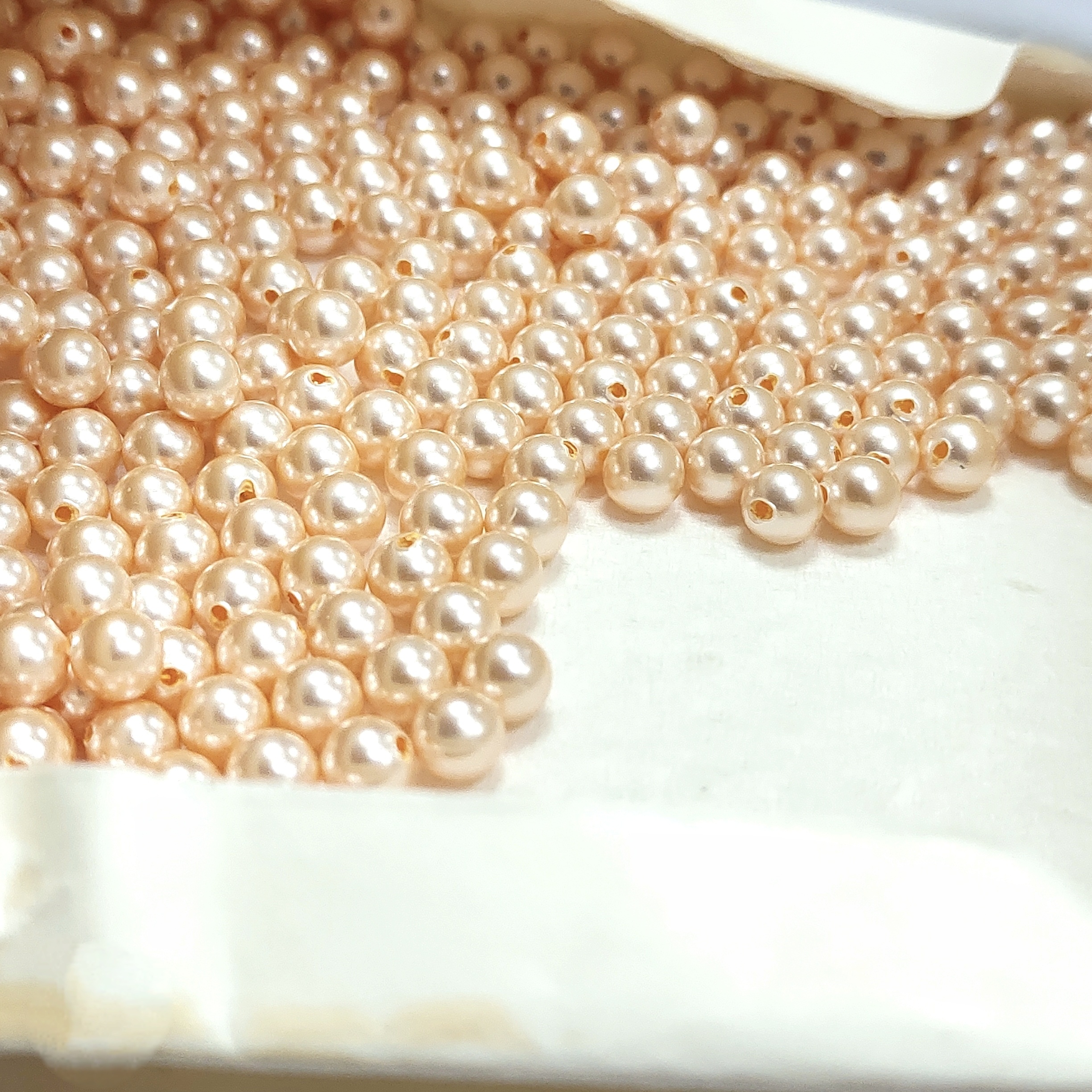 半孔珍珠 5818 10MM 001300浅桃粉 华子美甲钻饰品正品奥地利