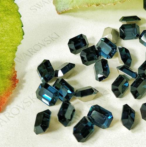 花式石 4600尖底八角 8*6MM 207墨蓝 美甲钻华子奥钻超闪穿戴