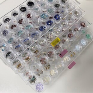 收纳盒 亚克力标准间 6/2层 收纳盒美甲钻DIY奥钻华子爆闪水晶