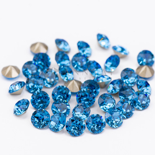 尖底钻 SS29 1405冰蓝 施华洛正品华子美甲钻奥地利水晶穿戴甲钻