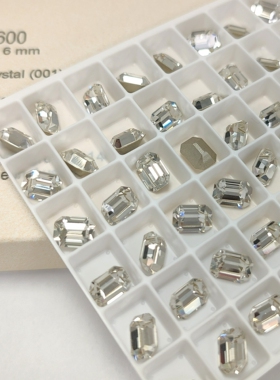 花式石 4600尖底八角 8*6MM 001白色 美甲钻华子奥钻DIY超闪堆钻