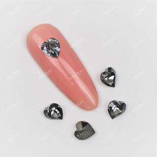 5MM 花式 001SINI银色夜影美甲钻奥钻DIY华子 5.5 U底 石 4884爱心