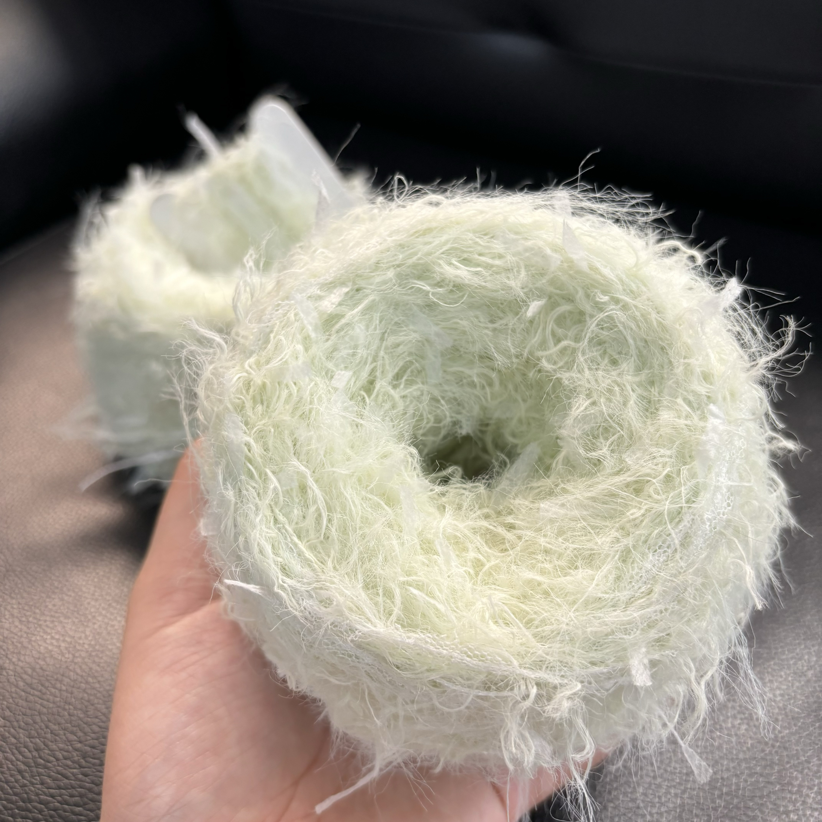 薄荷曼波 DIY蒲公英长毛风格手编棒针玩偶线动物特色柔软帽子衣服