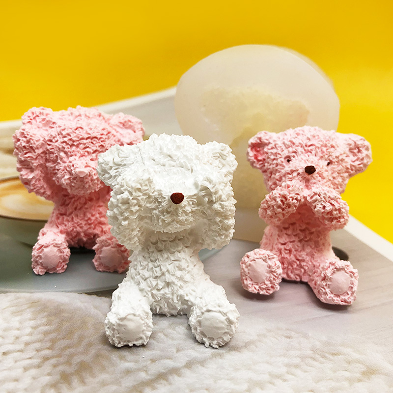 毛绒小熊硅胶模具可爱香薰蜡烛