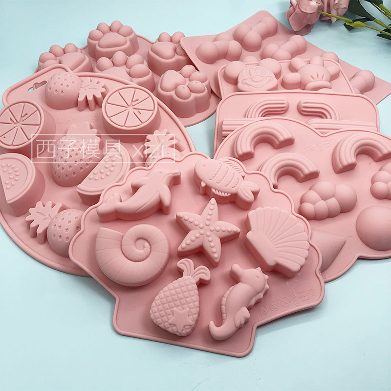 海星贝壳模具猫爪西瓜辅食模冰格