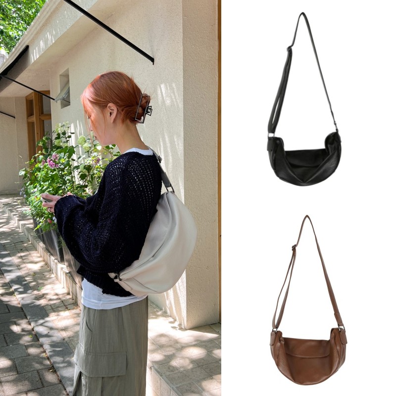 漫游癖 23夏韩国BLACKUP同款leather crossbody复古气质斜挎包3色
