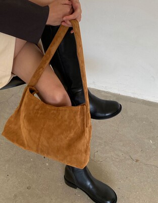 漫游癖｜韩国RAUCOHOUSE同款 SUEDE EASY复古麂皮单肩包通勤包4色