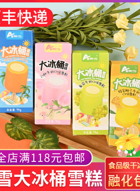 奥雪大冰桶雪糕大奶桶白桃甜橙