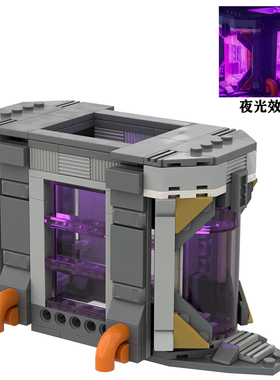 MOC变身弗拉迪生化仓适用乐高紫色尾刺绝地求生拼装积木人仔礼物