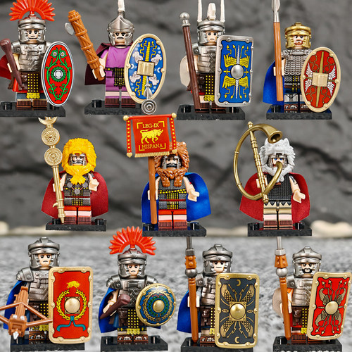 中世纪罗马军团积木人仔