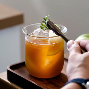 可爱圆圆扩口杯加大容量轻薄耐热高硼硅玻璃胖胖咖啡果茶杯300ml