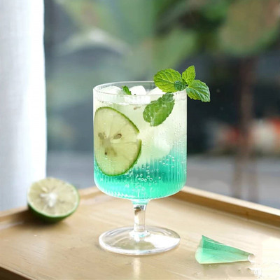 ins竖条纹法式风网红冰淇淋杯