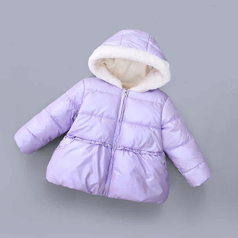 特价清仓秋冬款女童中小童加绒加厚款羽绒棉服短款棉衣外套