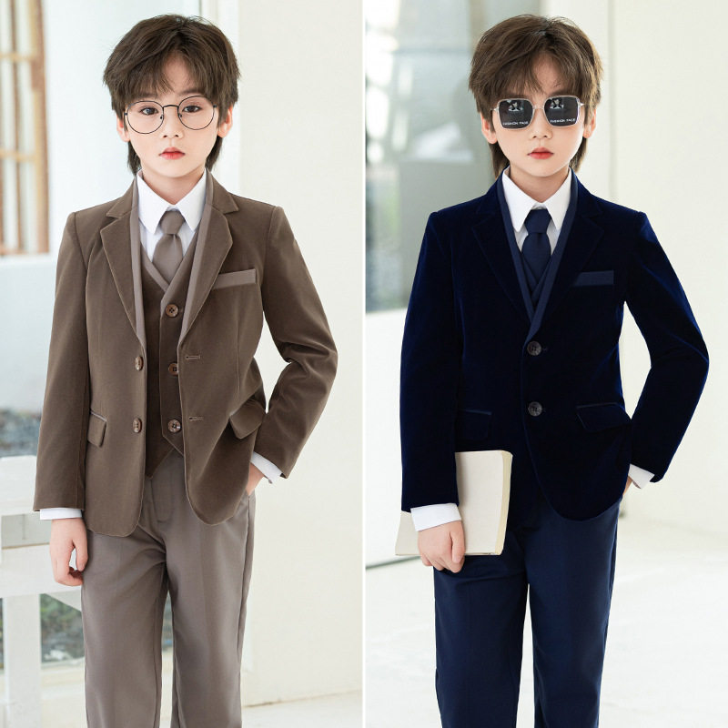 秋冬男童英伦礼服西装套装新款