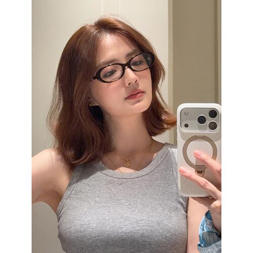 徐璐同款珍珠窄框黑框眼镜女款近视可配度数高级感素颜显瘦眼睛架