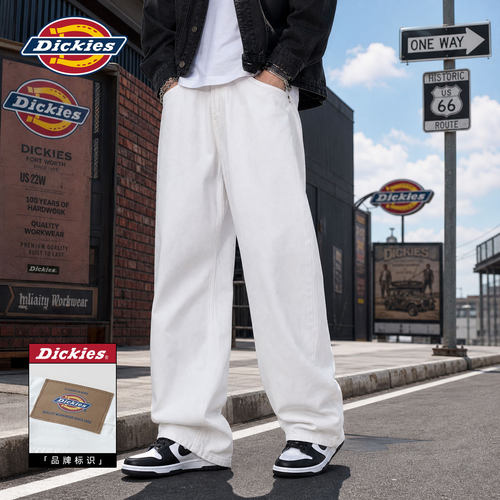 Dickies美式复古高街潮牌牛仔裤男秋季新款潮流直筒休闲长裤男款