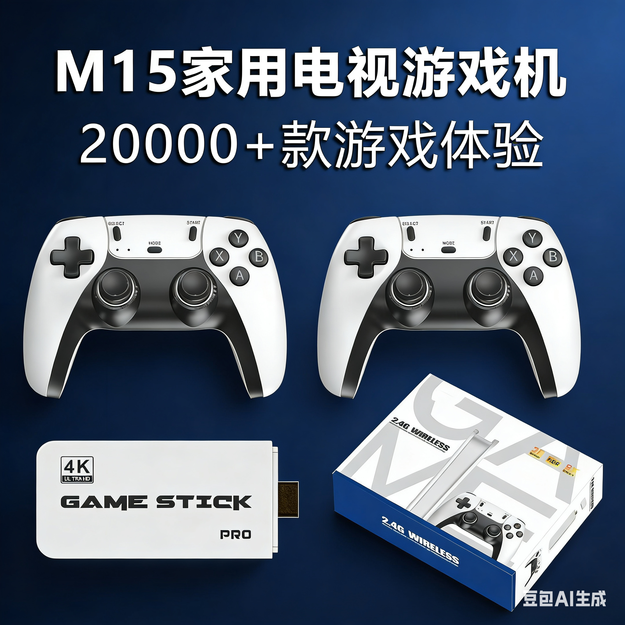 电视游戏机无线游戏手柄即插即用无需驱动电视游戏机控制器4K双人