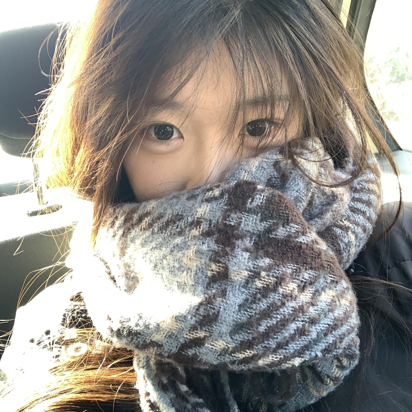 新款格子蓝咖围巾冬季加厚保暖