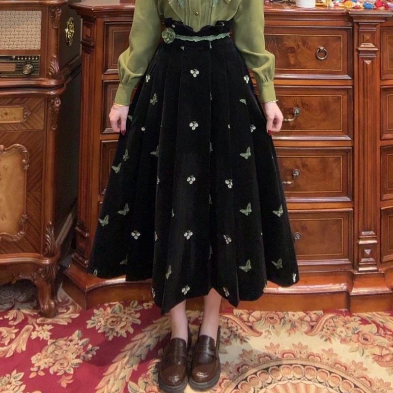 蝴蝶结半身裙半身裙A字长裙子女