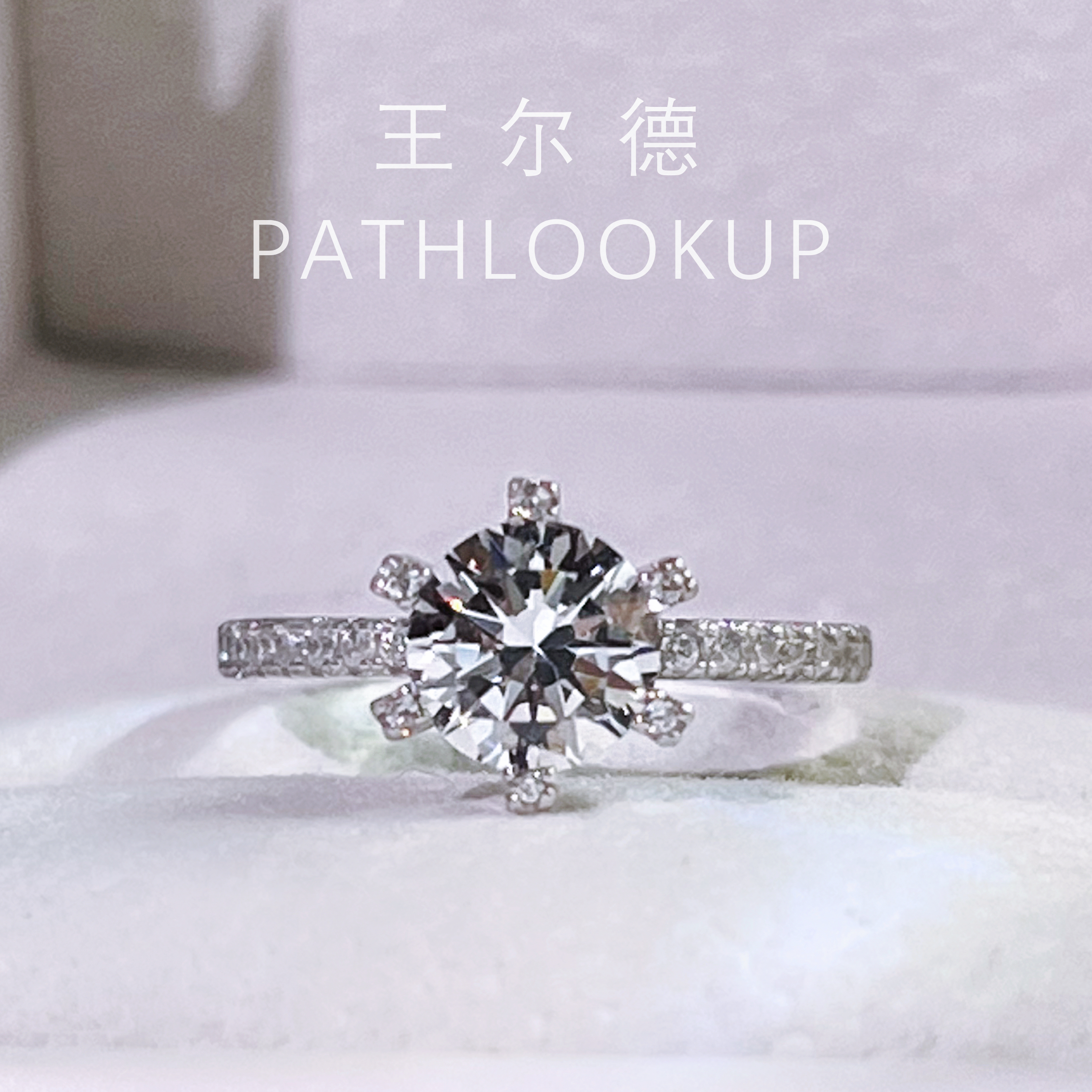 六颗心微镶花蕊百搭仿真钻戒