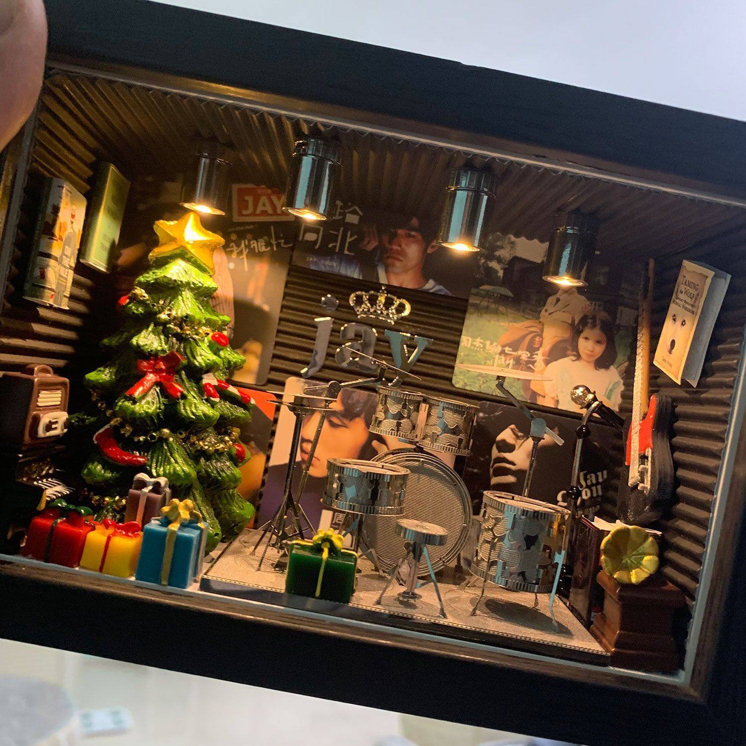 明星的小屋圣诞礼物送女生男友相框摆件微缩模型diy手工摆台,家居饰品,3D模型摆件,淘宝优惠券,粉丝福利购,淘宝优惠卷