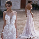 轻婚纱礼服女白色性感吊带高端蕾丝修身 鱼尾裙旅拍外拍婚纱照露背