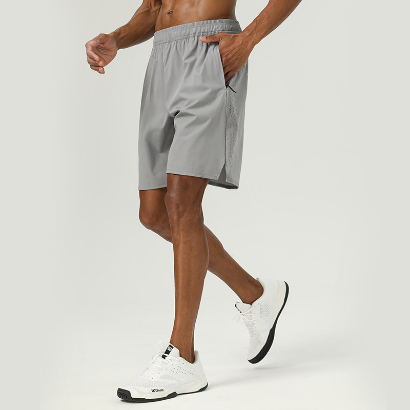 thumbnail for LIOFRO LOOSE QUICK-DRYING SWEATPANTS POCKET ZIPPER REFLECTIVE BREATHABLE RUNNING FITNESS TENNIS TRAINING PLUS SIZE SHORTS