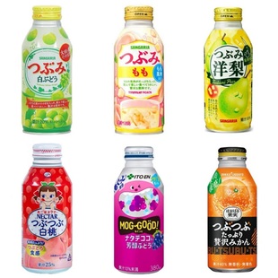 日本进口三佳利Sangaria白葡萄汁果肉大颗粒含20%果汁铝罐饮料380