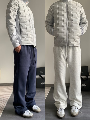 CAGT 秋冬美式复古简约百搭休闲加长运动卫裤宽松直筒阔腿长裤子