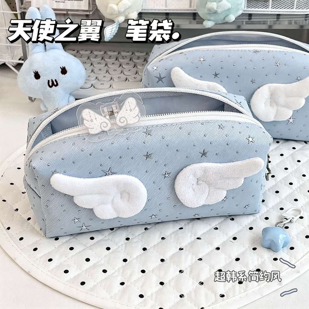 高颜值ins风星星翅膀笔袋图片