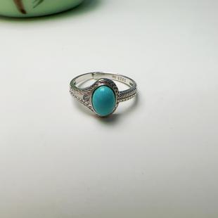 【御松莲心】经典鸽子蛋湖北天然原矿绿松石戒指