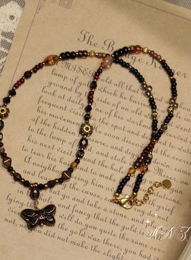 ANZHI原创手作项链新中式复古风蝴蝶项链女百搭