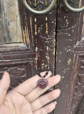 ANZHI原创复古心形暗黑系项链女百搭