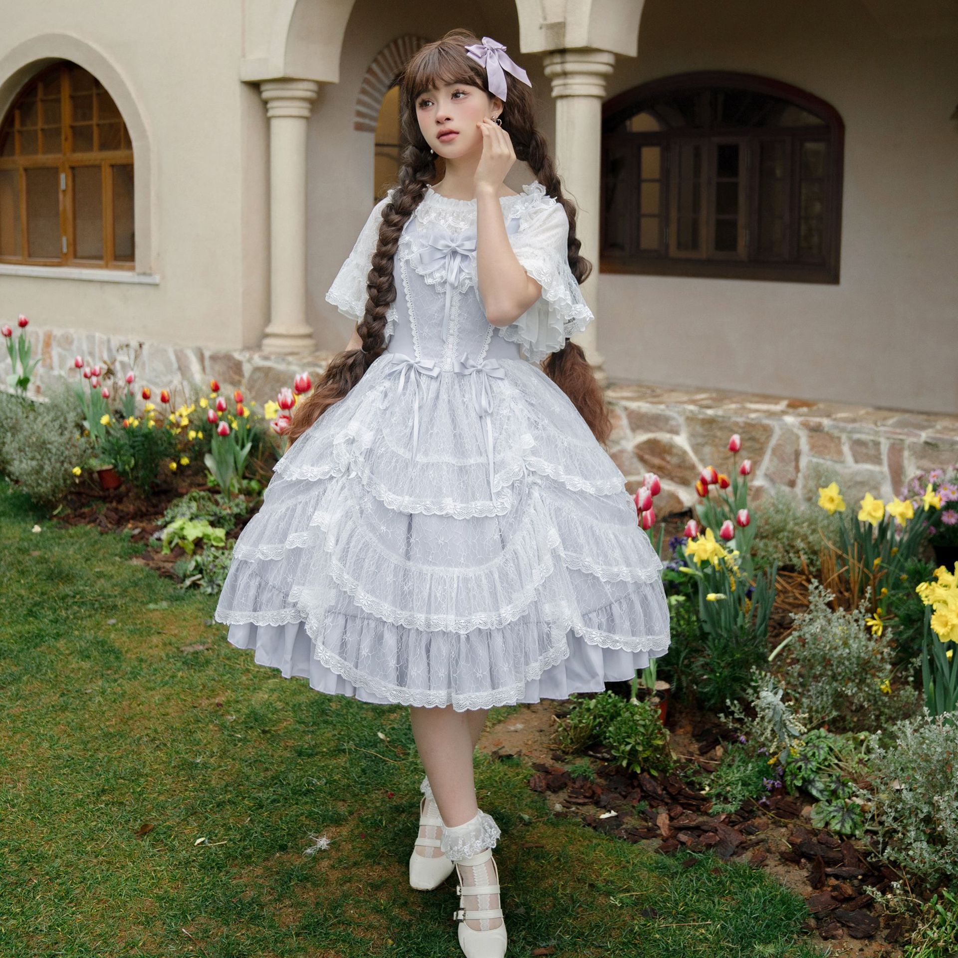 鸢尾之恋原创洛丽塔连衣裙cla系jsk优雅宫廷风lolita公主裙蓬蓬裙
