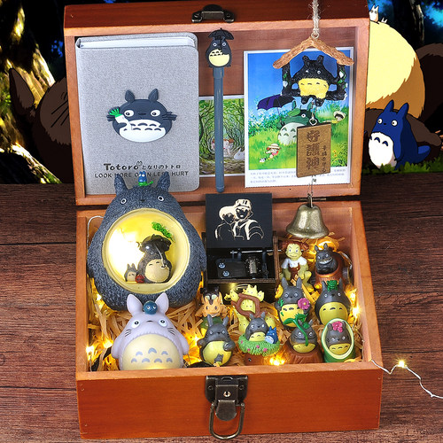 宫崎骏龙猫摆件手办礼盒生日礼物女生送朋友女孩创意手办新年玩模