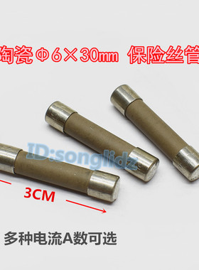 进口日产陶瓷保险丝6x32mm  8A/12A/20A/30A250V防爆保险管熔断器