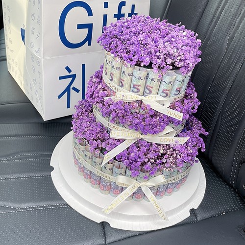 手工自制蛋糕花束生日礼物