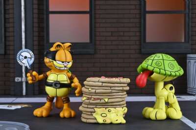 【顺丰现货】NECA 加菲猫和奥迪 忍者神龟联动正版金标 可动人偶