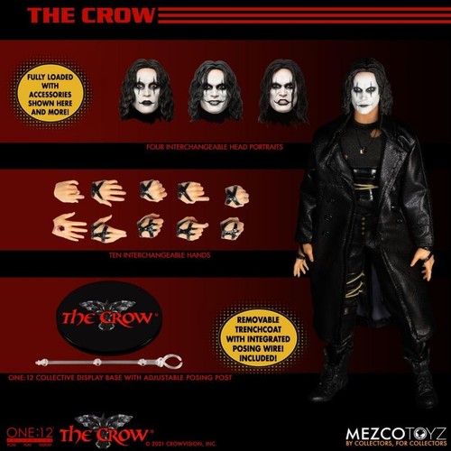 【顺丰现货】Mezco One:12乌鸦The Crow李国豪1/12可动人偶手办