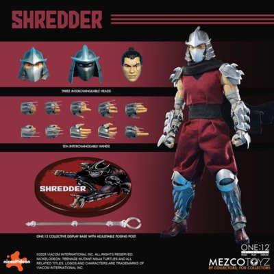 【非现货】定金Mezco忍者神龟 史莱德 Shredder 1/12美系可动人偶