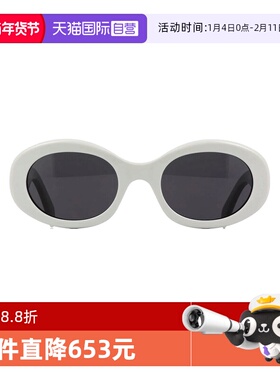 Celine白色椭圆形太阳眼镜