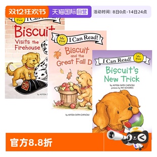 英文原版 儿童英语启蒙学习绘本 分级读物 Read 自营 小饼干狗系列 Biscuit First 3册 汪培珽书单第一阶段 Can
