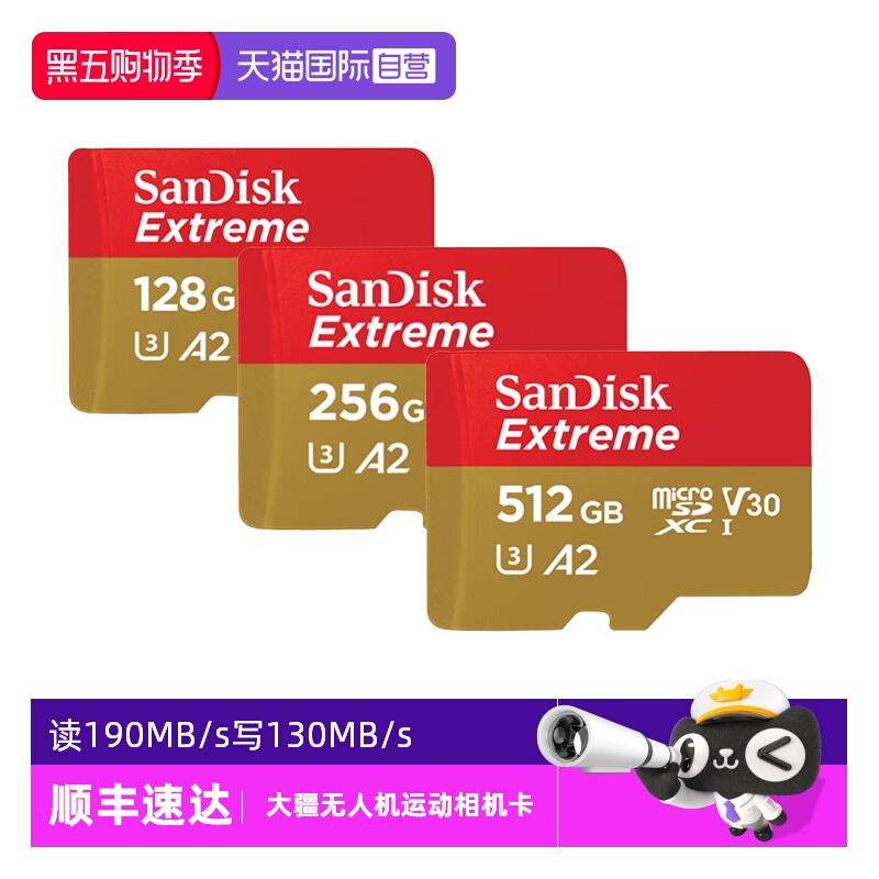 自营闪迪高速运动相机内存卡