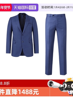 【自营】EA阿玛尼 男士绵羊毛西装西服套装 H41VMB 01514