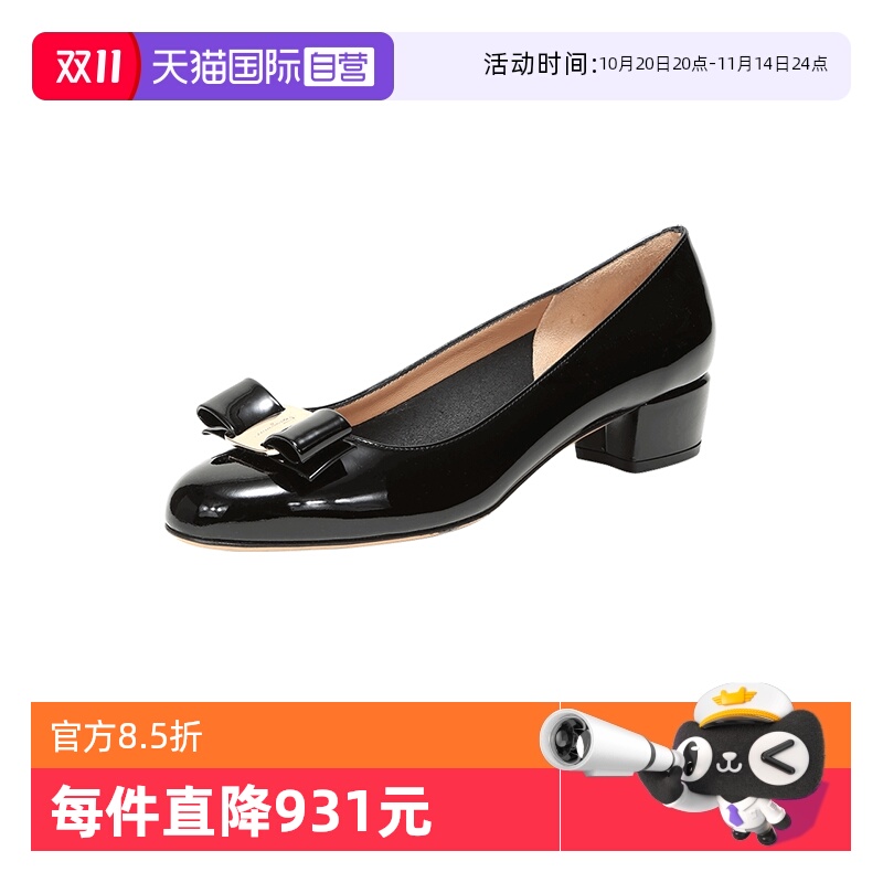 FERRAGAMO女鞋拉格蝴蝶结高跟