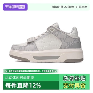 老花系列压花学长板鞋 MLB男女情侣运动鞋 3ASXCMM4N50GRS 自营