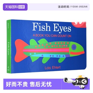 Fish Ehlert Lois Color 自营 英文原版 zoo 洛伊丝 Eyes 趣味洞洞书 艾勒特创意拼贴图画书 同作者 低幼数字早教启蒙绘本