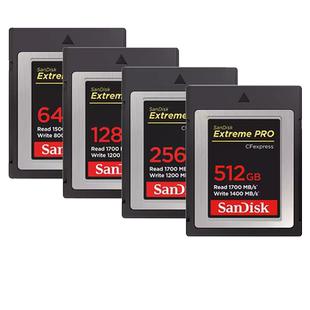 【自营】闪迪CFE-B卡256/512G单反相机存储卡4K/8K摄像机内存卡