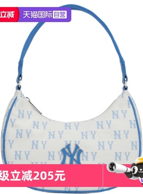 【自营】MLB美职棒男包女包时尚蓝白老花手提包休闲包3ABQS014N