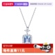 daisy 自营 beautyS925纯银项链天然水晶海蓝宝锆石项链女礼物